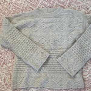 Loulou Studio Light Gray Textured Women's Sweater